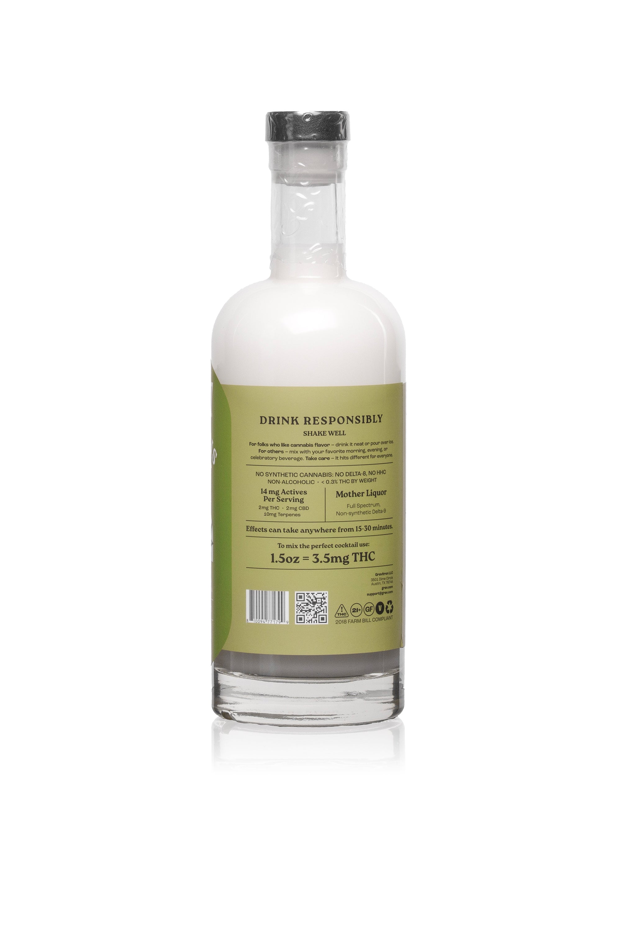 GRAV® Cannabis Spirit Green Label - 750ml Bottle