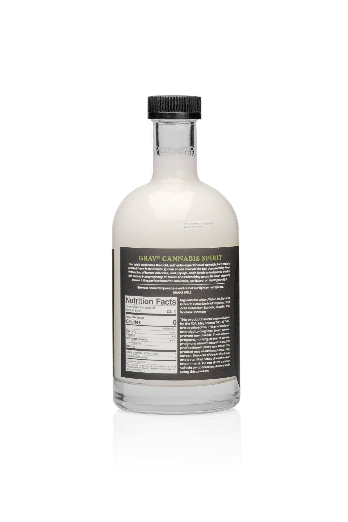 GRAV® Cannabis Spirit 300mg Natural, 750ml Bottle