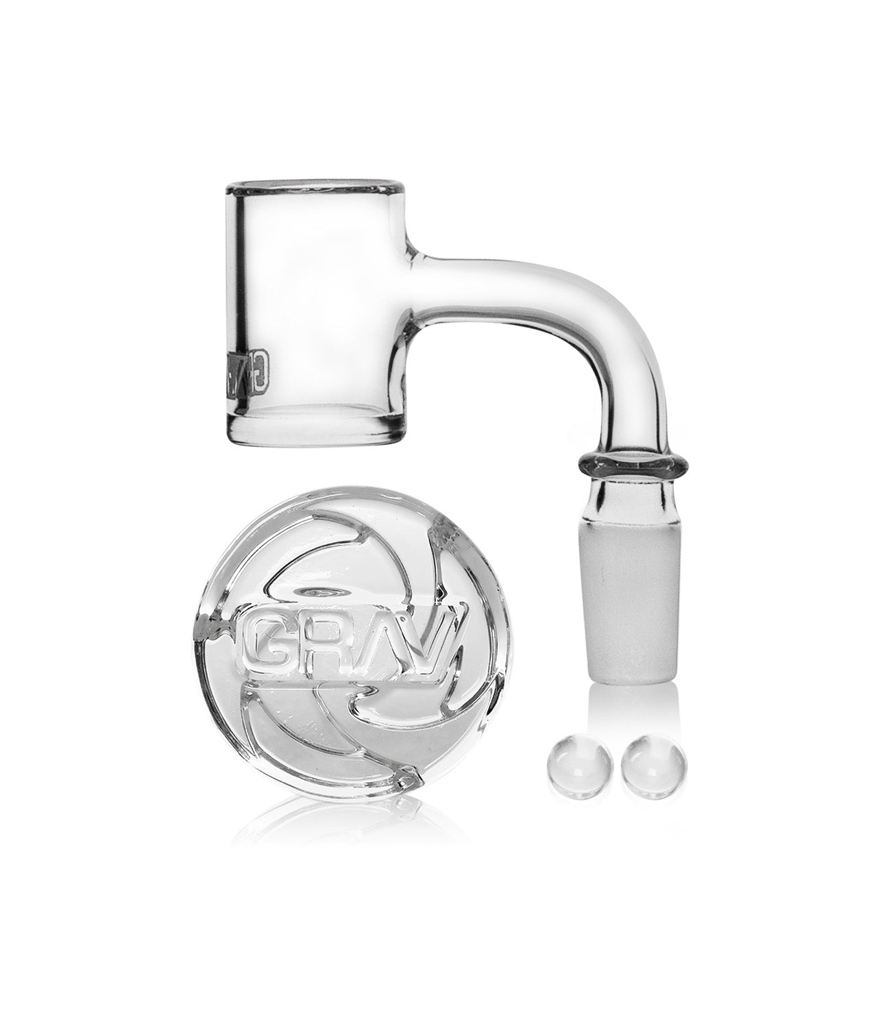 GRAV® 14mm 90° Seamless Quartz Banger Set GRAV® 14mm 90° Seamless Quartz Banger Set