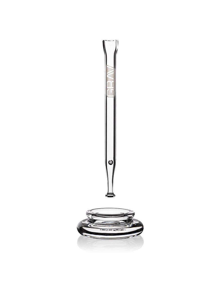 GRAV Quartz Vape Straw with Dab Dish GRAV Quartz Vape Straw with Dab Dish