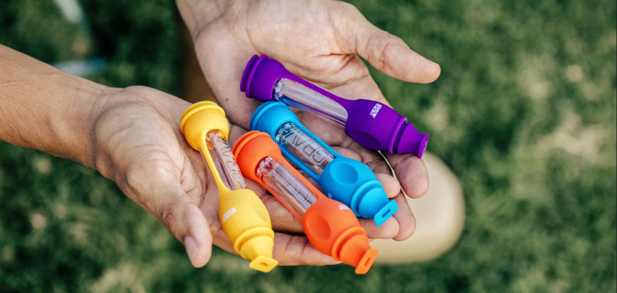 Silicone-Wrapped Glass Smoking Pipes