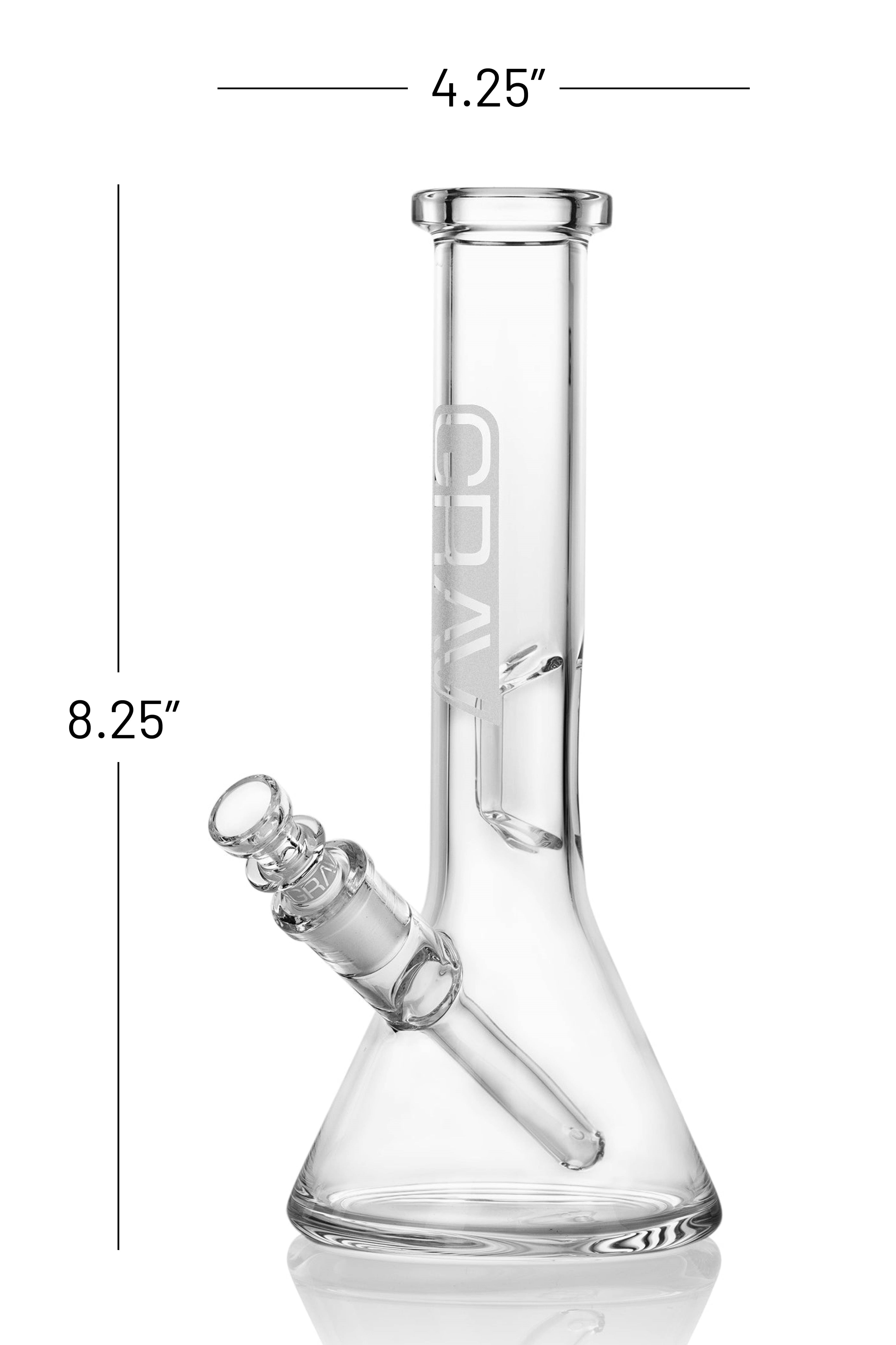 GRAV® Small, Clear Beaker Base Water Pipe