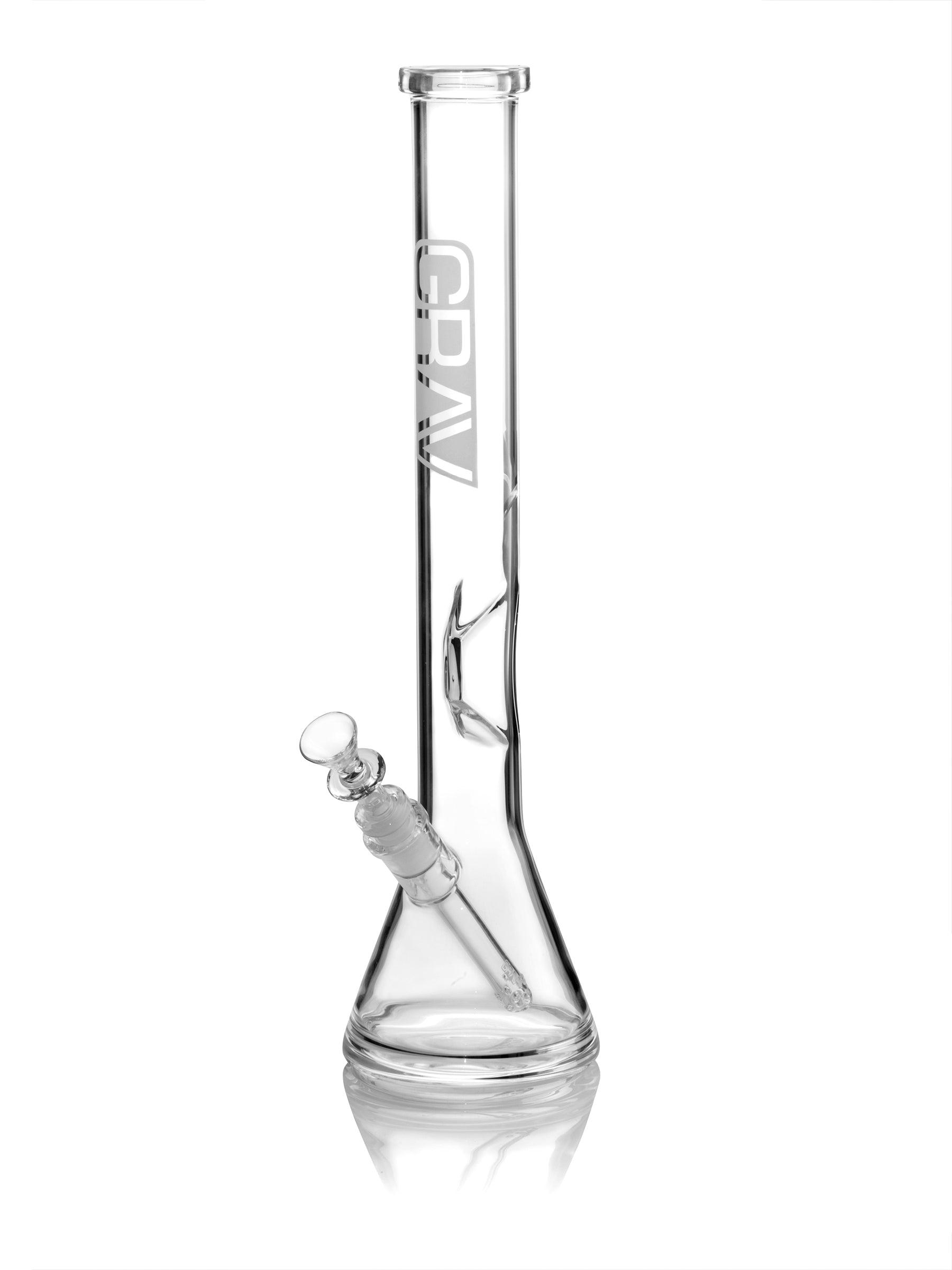 GRAV® Large, Clear Beaker Base Water Pipe - GRAV®