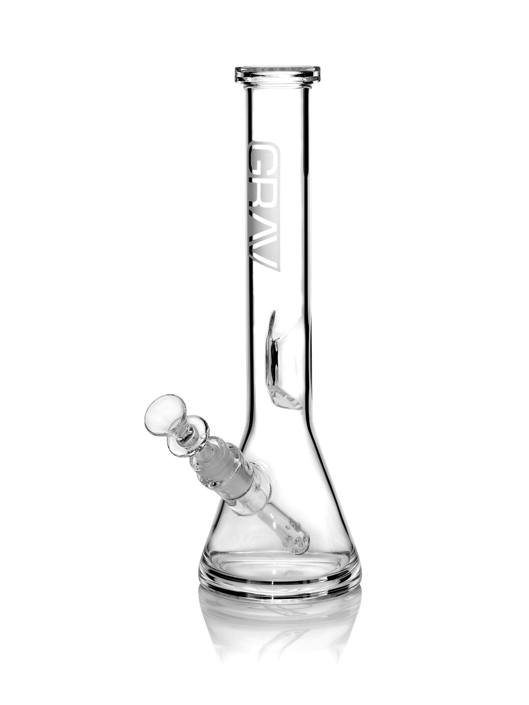 GRAV® Medium, Clear Beaker Base Water Pipe - GRAV®