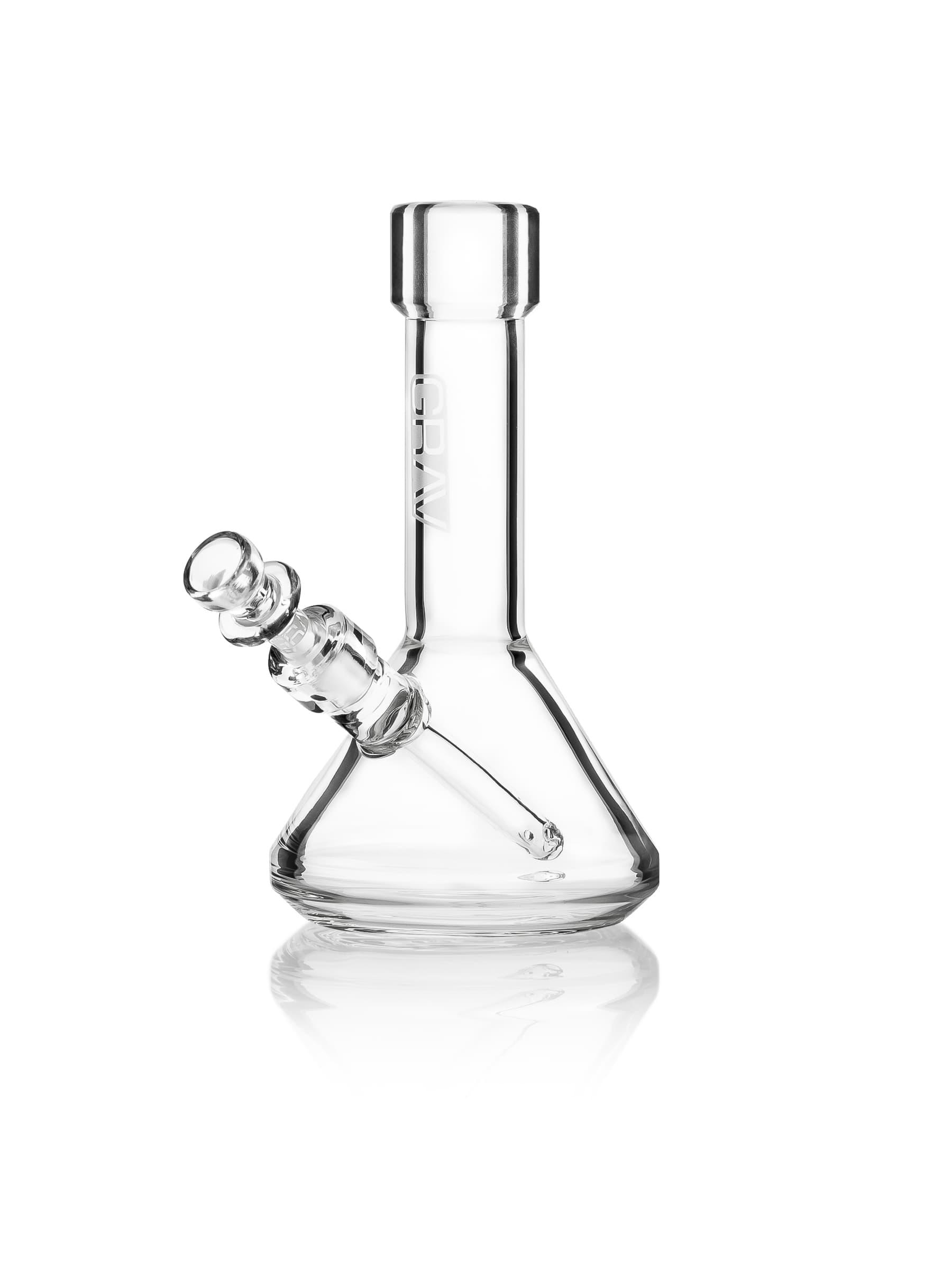 Glass Bubble Base Mini Bong with Colored Neck, 6 Inch