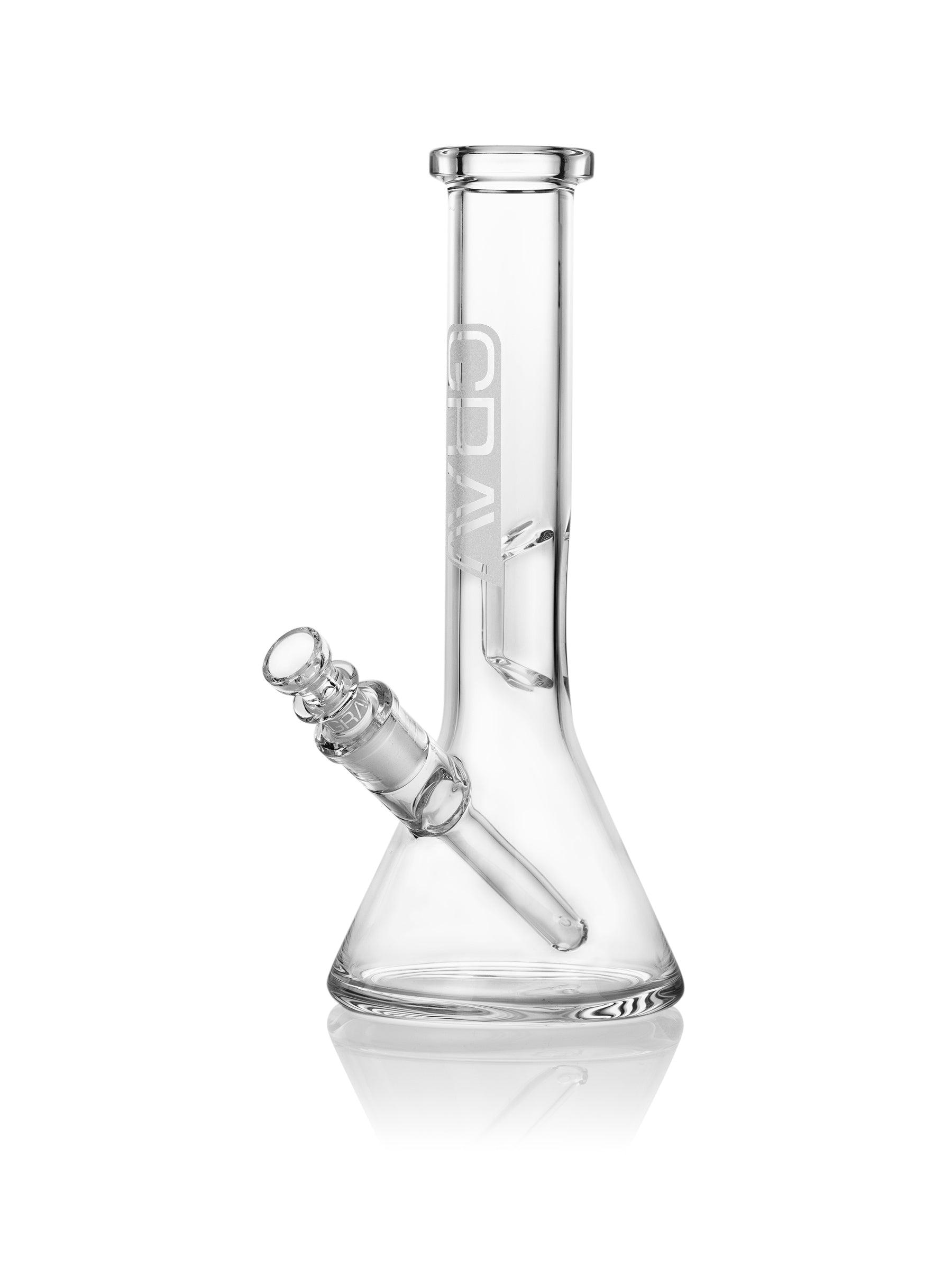 GRAV® Small, Clear Beaker Base Water Pipe - GRAV®